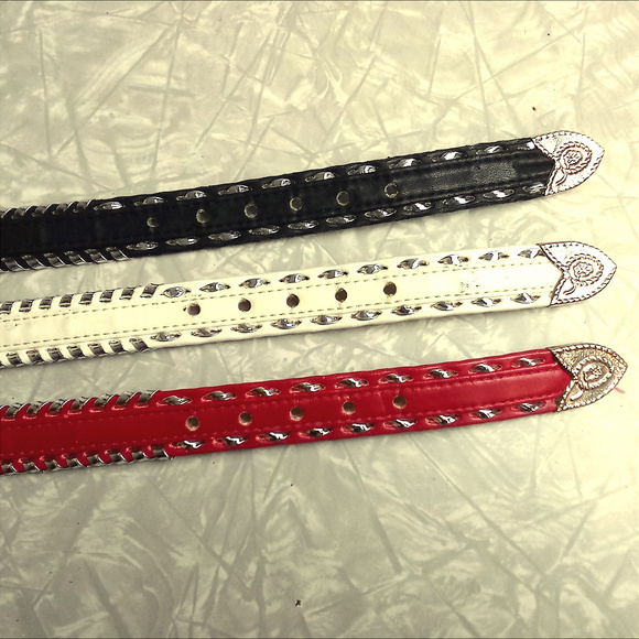 Mallory Accessories Set Of 3 Mallory Belts Country Western Leather